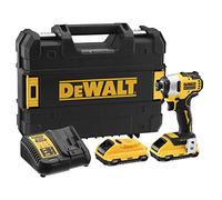 DEWALT - Visseuse à chocs compacte Brushless XR 18V, avec 2 batteries Li-ION 3.0Ah et coffret TSTAK, DCF809L2T-QW