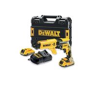 DEWALT - Visseuse plaques de plâtre brushless 18V XR 2Ah Li-Ion - tournevis électrique sans fil en coffret avec 2 batteries et chargeur - vitesse à vide 0-4400tr/min - 435W -DCF620D2K-QW