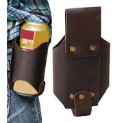 dewdat Bière Holster, Étui À Bière en Cuir PU, Pochette De Ceinture pour Porte-gobelet Canette De Bière Soda, Mains Libres, Sac De Taille pour, Camping, Fête en Plein Air. Accessoires De Bière Cool