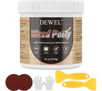 DEWEL 500g Mastic à Bois Blanc,Rebouche Bois,Mastic à Bois Décoratif pour réparer rayures, fissures, rainures, trous et dommages