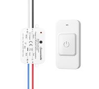 DEWENWILS Interrupteur Sans Fil 230 V, Interrupteur Magnétique avec Récepteur, Sans Câblage, Portée de 30 m, Extensible, pour lampes et ventilateurs jusqu'à 2300 W, 1 émetteur