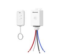 DEWENWILS Interrupteur Sans Fil Extérieur, 1 Télécommande 1 Récepteur Blanc | Kit Interrupteur Mural Sans Fil 230V, Étanche IP65, pour Éclairage Extérieur, Jardin et Terrasse, 3000 W