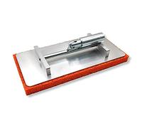 DEWEPRO® Egalisette Taloche articulée en aluminium avec articulation basculante (sans manche) - Râpe à manche en plâtre avec revêtement en caoutchouc éponge 280 x 140 x 20 mm