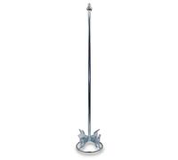 DEWEPRO® Mélangeur Plâtre et Mortier Ø120x600mm - Agitateur en Acier Galvanisé avec Filetage M14 et Pales de 60 mm - Arbre Rond - Râteau Mélangeur pour Peinture, Résine et Colle