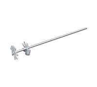 DEWEPRO® Mélangeur pour Peintures et Vernis - Fouet Double Tête Étoile Galvanisé Ø75x500mm - Compatible avec Perceuses et Visseuses - Idéal pour Mortiers, Résines et Fluides Autonivelants
