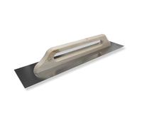 DEWEPRO® Platoir Suisse - Truelle lisseuse Suisse - Platoir à Enduit - Truelle de Lissage - Acier inoxydable 680x130 mm - Avec Manche en Bois