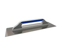 DEWEPRO® Platoir Suisse - Truelle Lisseuse Suisse - Platoir à Enduit - Truelle de Lissage en Acier Inoxydable 480x130mm - Avec Coins Arrondis sur le Côté - Manche de Haute Qualité à 3 Composants