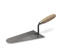 DEWEPRO Truelle Italienne 220x215mm - Truelle de Maçon Professionnelle avec Lame Acier Inoxydable 1mm et Manche Bois Ergonomique - Pour Mortier Enduit Plâtre Intérieur Extérieur