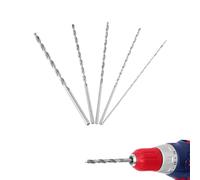DEWIN 5Pcs Foret Long, Foret Hélicoïdal Extra Long HSS Extra Longue Foret HSS Foret Hélicoïdal à Tige Droite Acier Extra Long à Grande Vitesse 2-5mm pour percer du plastique,de l'aluminium,du bois