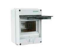 DEWIN Boîte de distribution en saillie, boîte à fusibles extérieure étanche IP65 en saillie, petite boîte de distribution à 1 rangée for utilisation en extérieur(5 module)