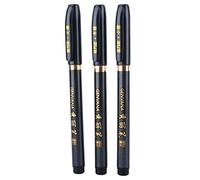 DeWin Calligraphie Stylo, 3PCS Feutres Noirs Pointe Souple Stylo à Encre Pinceau Shodo écriture Dessin Artisanat Pour Les Débutants écriture Signature Et Dessin