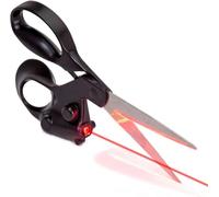 DEWIN Ciseaux Guidage Laser，Ciseaux Couture Professionnel Guidage Laser Ciseaux de positionnement Coupe Droite Rapide pour Tissu Papier Artisanat 21,5 x 8cm