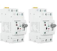 DEWIN Commutateur de Transfert Automatique G2R 63A Rail DIN ATS à Double Alimentation, Sélecteurs électriques 220V (2P) (Lot de 2)