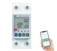 DeWin Compteur d'énergie WiFi Monophasé,Tuya Smart Compteur d'Énergie Numérique Tuya WiFi Protecteur de réenclenchement, Prise en Charge de la Télécommande de l'application Mobile 220V 63A