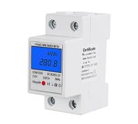 DeWin Compteur électrique, Compteur d'énergie monophasé sur Rail DIN kWh Meter avec rétro-éclairage LCD 5-80A AC 220V