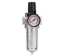 DEWIN Detendeur Compresseur, Filtre Silverline BSP 1/2" Régulateur de Filtre à Piège à eau pour Humidité de Compresseur avec Raccord de Montage
