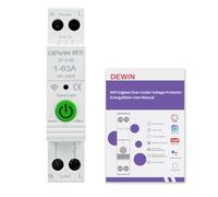 DEWIN Disjoncteur WiFi Rail DIN, Disjoncteur Intelligent Tuya Commutateur for Commutateur de Télécommande Smart Home 1P 63A AC 230V
