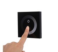 DEWIN Gradateur à écran Tactile 12V-24V, Outil Accessoire de Contrôleur D'interrupteur Mural pour Bande Lumineuse LED à Une Seule Couleur(Noir)