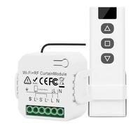 DEWIN Module d'interrupteur de volet roulant WiFi avec télécommande RF et | Interrupteur de volet roulant électrique télécommande RF WIFI Contrôle de rideau pour volets électriques rideaux, stores
