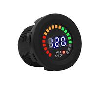 DEWIN Moto Voltmeter, 12V Moto Voiture LED Affichage Numérique Voltmètre Tension Etanche Tension Voltmètre Jauge Noir Nouveau