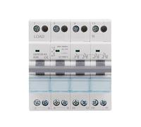 DewinLVD Commutateur de Transfert 4P 63A 400V AC Inverseur de Source Manuel, Sectionneur Manuel Dual Power Rail DIN, Commutateur Manuel, Sectionneur