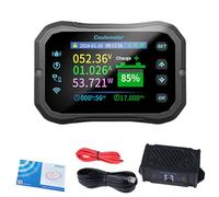 DewinLVD Moniteur de Batterie WIFI, Contrôleur de Batterie 12 V 24 V 36 V 48 V 72 V Application de Surveillance de Batterie 600A 10-100V pour Caravanes Installations Solaires