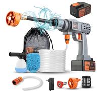 DEWINNER 32V Max 700 PSI Nettoyeur Haute Pression sur Batterie, Laveuse à Pression sans Fil Portable avec Batterie de 2.6Ah, avec Kit d'accessoires, pour Un Nettoyage de terrasse, Jardin, Voiture