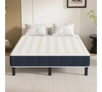 DEWINNER Combinaison lit matelas 140x200 cm, Matelas a mousse+ Cadre de Lit en Fer