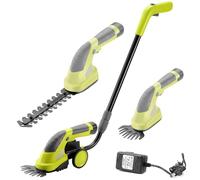 DEWINNER Coupe Bordure sans Fil 7.2V, 2 en 1 Cisailles à Gazon, Légère Tondeuse à Gazon, Batterie 1500mAh, Manche Long Télescopique Détachable, pour Couper Gazon/Buisson/Haie