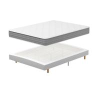 DEWINNER Ensemble matelas + sommier 160x200 cm, épaisseur du matelas 20 cm