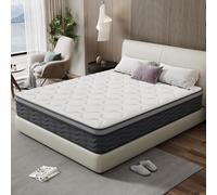 DEWINNER Matelas 140x190 cm- Épaisseur 25 cm -Matelas à Ressorts ensachés et à mémoire de Forme, Matelas 7 Zones Ergonomique-Soutien Tonique & indépendance de Couchage