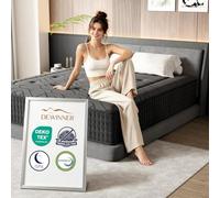 DEWINNER Matelas 140x200, 28CM, Matelas à Ressorts Ensachés | Soutien Mi-Ferme sur 7 Zones, Isolation des Mouvements, Certifié Sûr et Fiable par CertiPUR-US et Oeko-TEX, Soutien Lombaire
