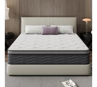 DEWINNER Matelas 180x200 cm- Épaisseur 30 cm - Moyenne Ferme - Matelas à Ressorts ensachés et à mémoire de Forme, Matelas 7 Zones Ergonomique-Certifié Oeko-TEX - Soutien Tonique