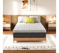 DEWINNER Matelas 90x190 Épaisseur 25 cm, Matelas de lit d'adulte,Matelas à Ressorts Ensachés et à mémoire de Forme, Dureté Moyenne, Matelas 7 Zones, Soutien Parfait, Respirant (90x190x25)