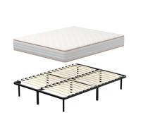 DEWINNER Matelas en 160x200 Mousse,Haute Resilience Ultra Respirante+Sommiers