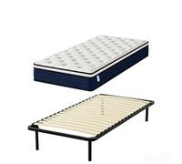 DEWINNER Matelas Ressorts ensachés et sommier 90x190 Ensemble