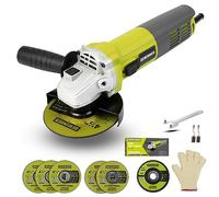 DEWINNER Meuleuse d'angle 850W, 220-240 V, 6 Disques de Meuleuse angulaire de Coupe,115mm, Capot de Protection, avec Poignée Supplémentaire Outil de le Meulage Découpage