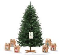 DEWINNER Sapin de Noël Artificiel Extra Dense,180 cm,573 Branches,Support Bois