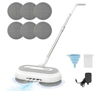 DEWINNER Serpillière Electrique sans fil, 2000 mAh Serpillière Electrique, 6 tampons, Réservoir d'eau de 300 ML