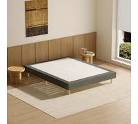 DEWINNER Sommier 140x200 | Sommier Tapissier Gris | 2x14 Lattes avec 9 Pieds | Hauteur du Cadre de Lit 29 cm | Lit 140x200 avec Sommier pour Couple ou Chambre Principale | Lit Deux Place