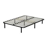 DEWINNER Sommier cadre à lattes 140x200 cm, 2x14 rangs, incl. 7 repose-pieds