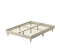 DEWINNER Sommier tapissier 140x200cm, 14 lattes, 9 pieds Hauteur du cadre 29 cm