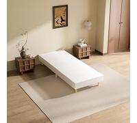 DEWINNER Sommier Tapissier Lit Simple 80x200 cm | 6 pieds, hauteur 29 cm, 14 rangées de lattes, mousse épaisse intégrée sur toute la surface du sommier, sommier 80x200 cm