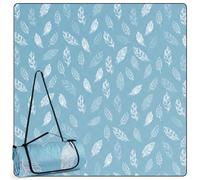 DEWUR Couverture Pique Niques Impermeable Lavable, Natte de Plage Tapis de Plage Tapis Picnic XXL(200 x 200 cm, Bleu)