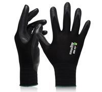 DEX FIT FN331S Lot de 3 paires de gants de travail robustes - Poignée sablonneuse hydrofuge, ajustement confortable 3D, écran tactile, résistant à l'huile ; noir, taille S (7)