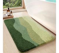 DEXI Tapis de Bain 40x60cm, Antidérapant et Absorbant, Vert Forêt Motif | Tapis Douche Microfibre, Doux, Confortable, Motifs Décoratifs Variés, Lavable en Machine, pour Baignoire et Lavabo