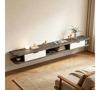 Dexinhdh Meuble TV Suspendu, Console Murale avec Tiroir, Panneau Arrière Dissimulant Les Prises, Meuble Multimédia pour Salon, Chambre Ou Bureau(B,120cm)