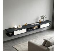 Dexinhdh Meuble TV Suspendu, Console Murale avec Tiroir, Panneau Arrière Dissimulant Les Prises, Meuble Multimédia pour Salon, Chambre Ou Bureau(F,140cm)