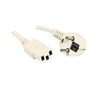 Dexlan Cordon électrique secteur standard beige pour ordinateur 1.8 m