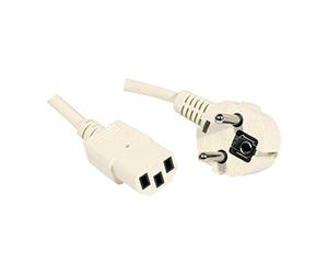 Dexlan Cordon électrique secteur standard beige pour ordinateur 1.8 m